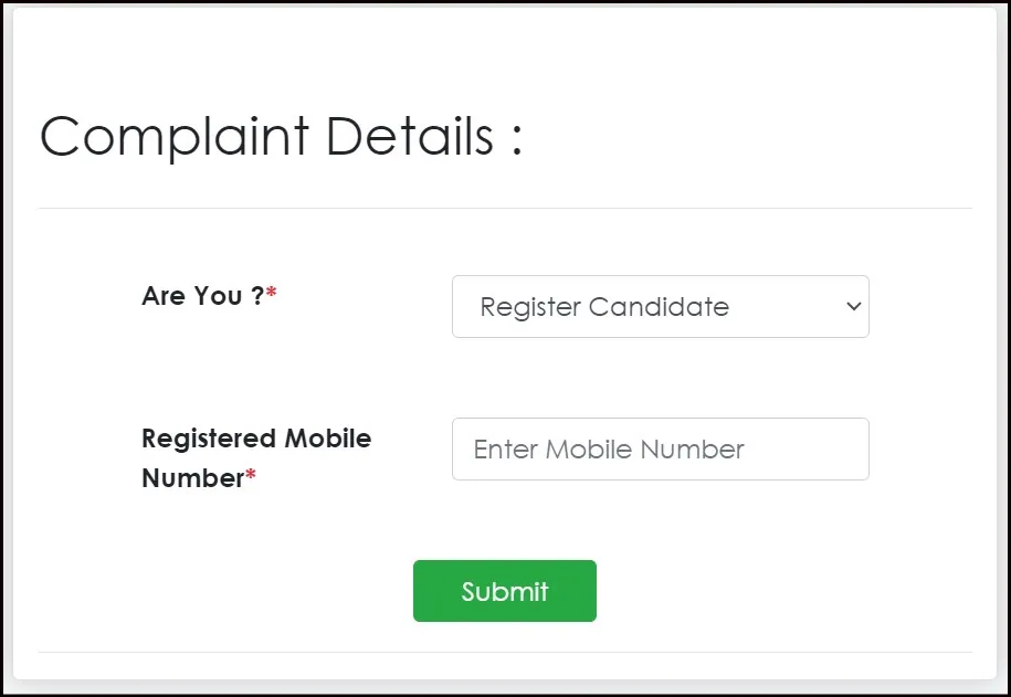 HKRN Grievance Status Check Step-3